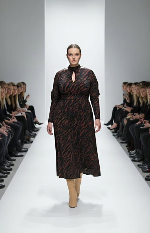 Kriti Cocoa | Draped Printed Dress - michail - Dresses