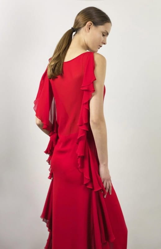 Leto | Sleek Simplicity: Long Silk Dress - michail - Dresses