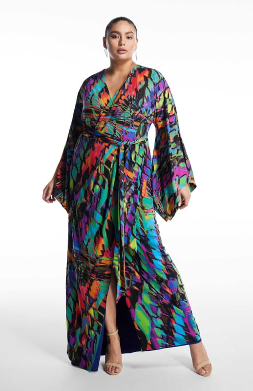 designer plus size long dress