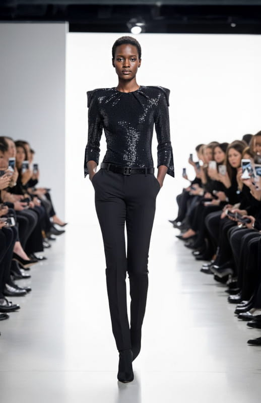 Magissa | Draped Sequin Bodysuit - michail - Bodysuit