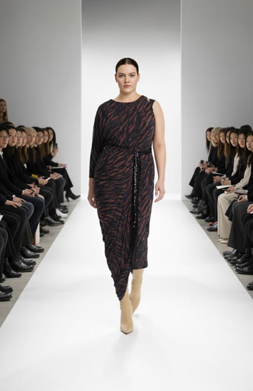Mythodea | Long Draped Printed Dress - michail - Dresses