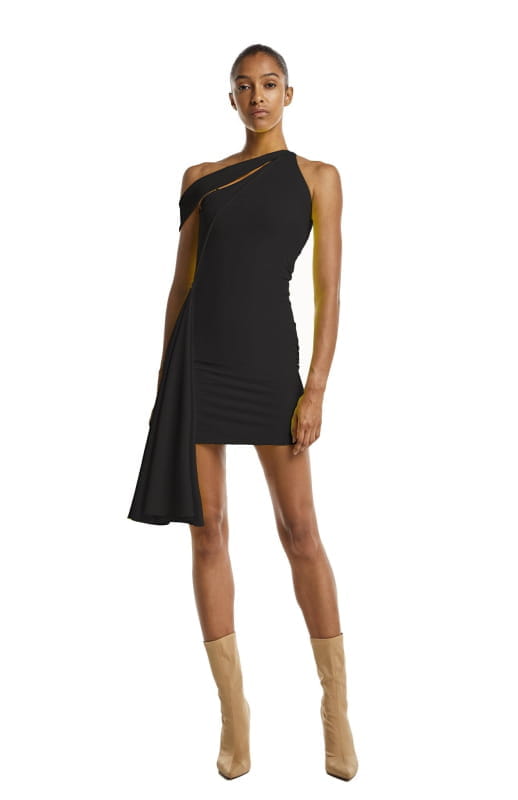 Nephele | Draped Mini Dress - michail - Dresses