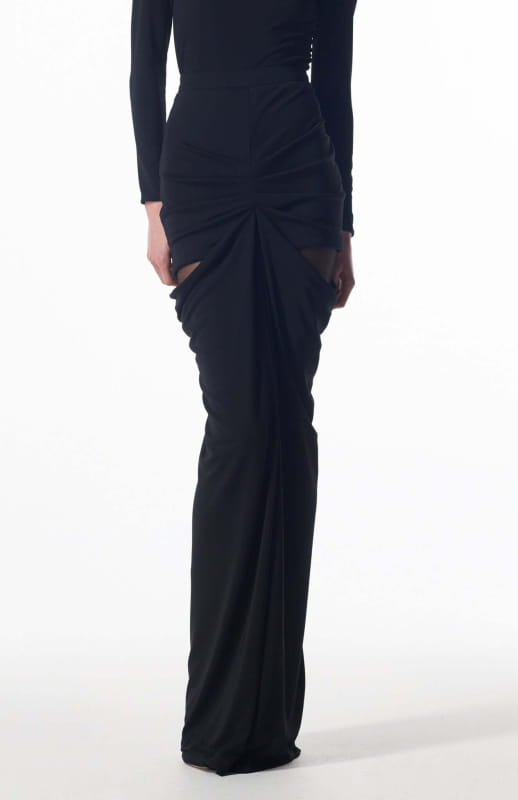 black evening skirt