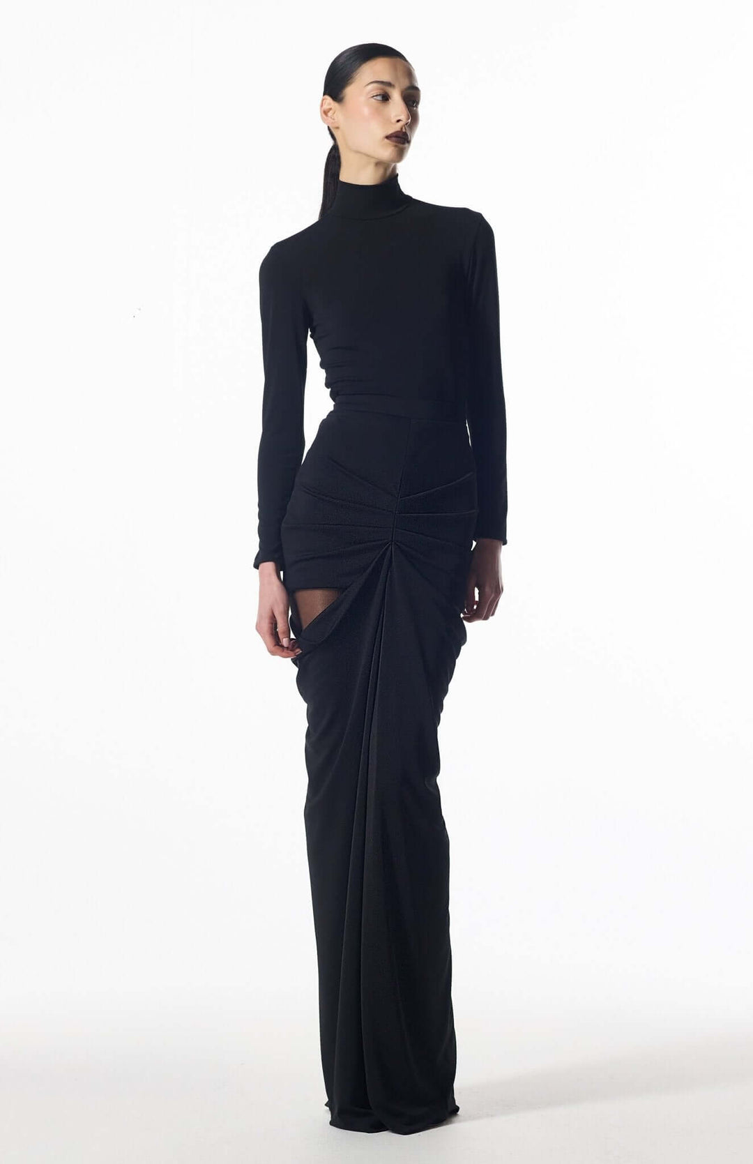 black designer skirt

