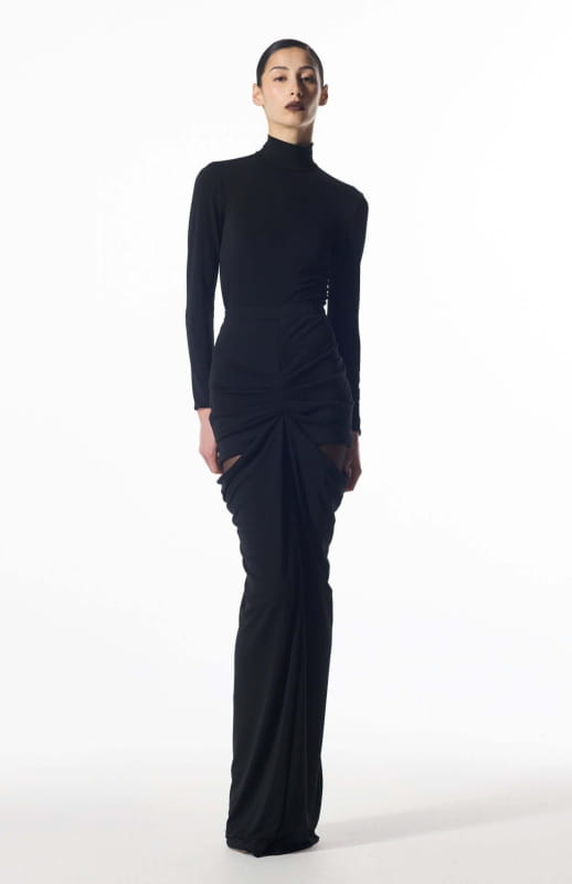 elegant long black skirt