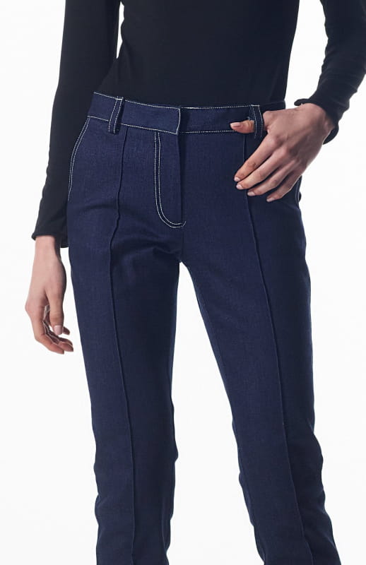 navy blue slim fit jeans