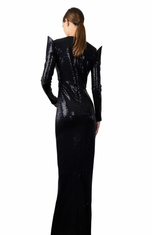sequin evening dress