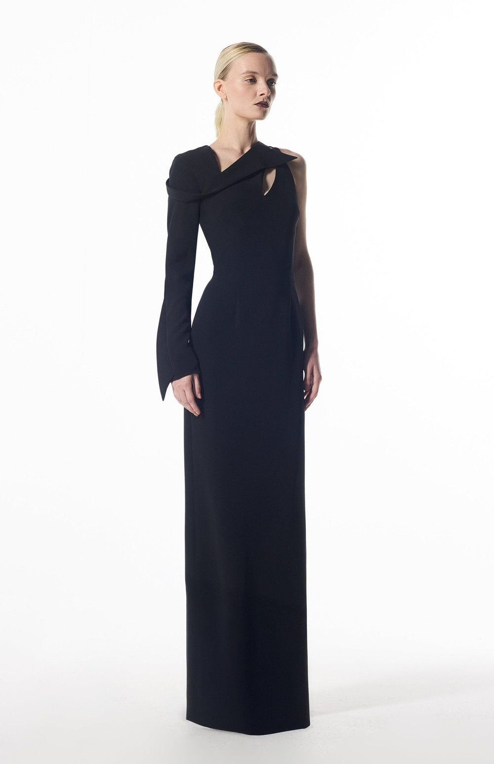 Long black evening dress