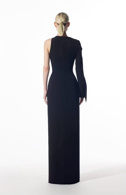 one sleeve black gown
