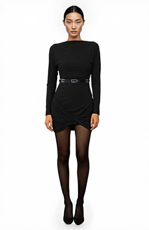 Oneero | Flirty And Chic: Draped Jersey Dress - michail - Dresses