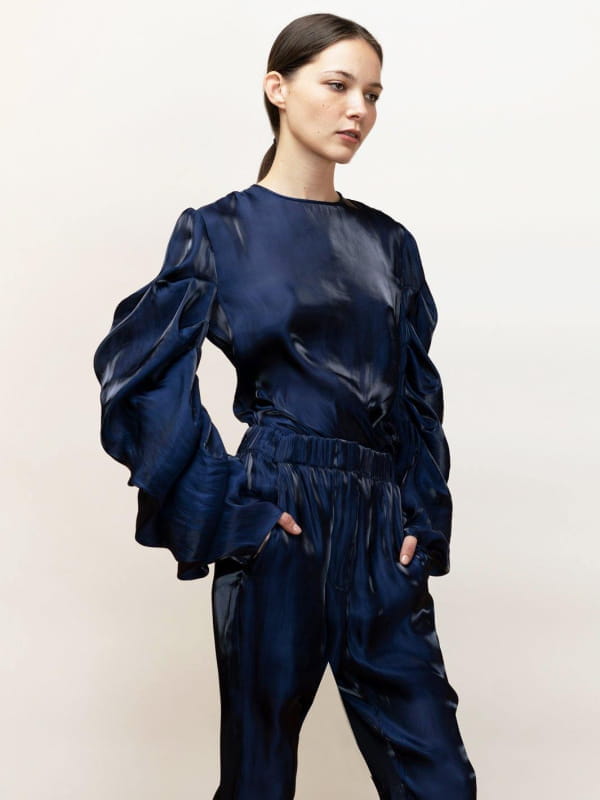 Ortensia | Draped Evening Blouse - michail - Tops