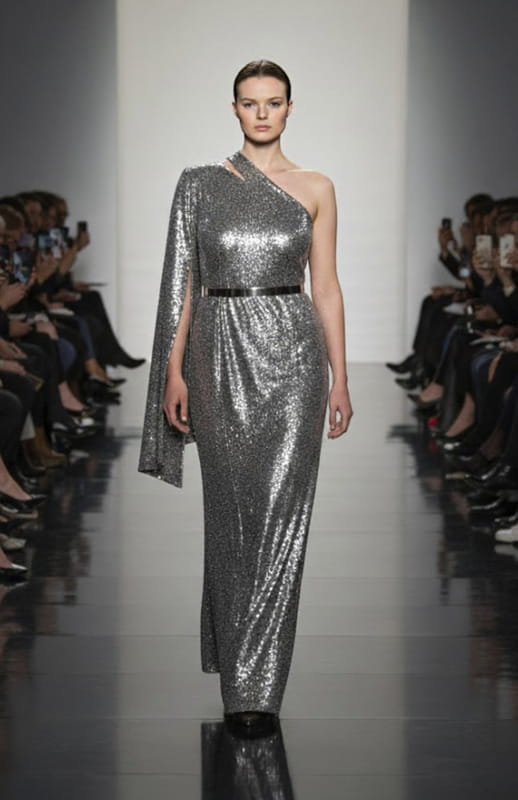Persephone | Asymmetrical Sequin Dress - michail - Dresses