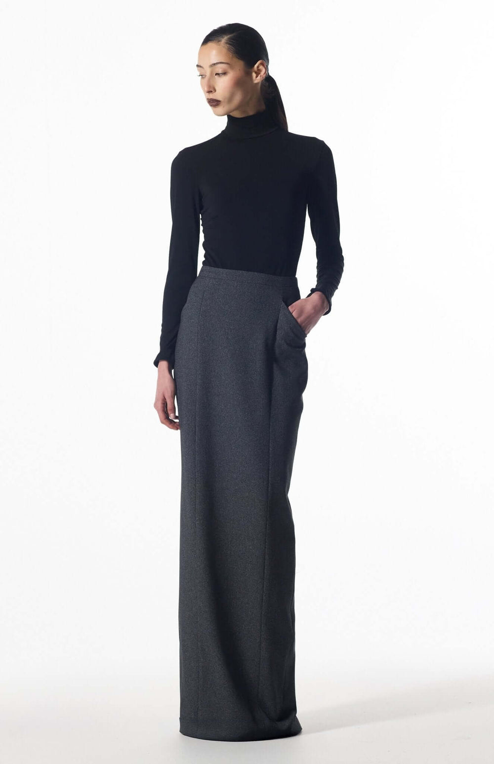 designer long pencil skirt