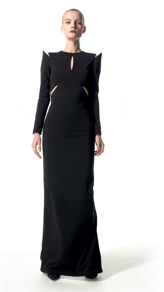 elegant evening dress with sleeves video