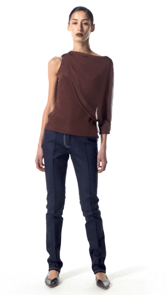 Anuket | Draped Silk Top