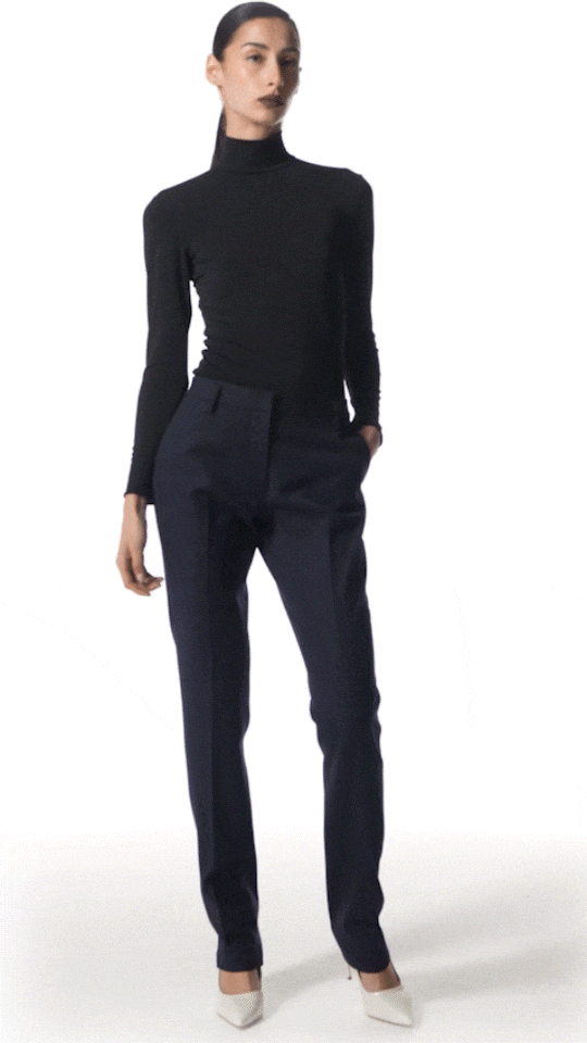 navy cigarette dress pants