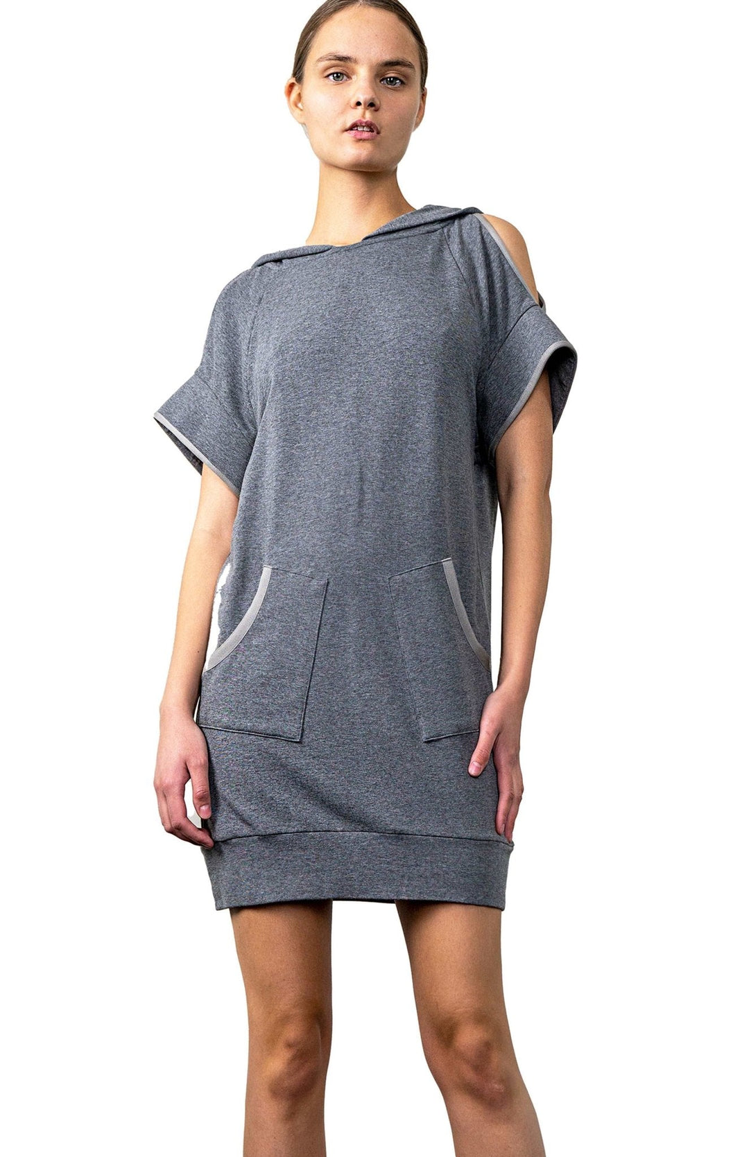 oversized grey hoodie dress