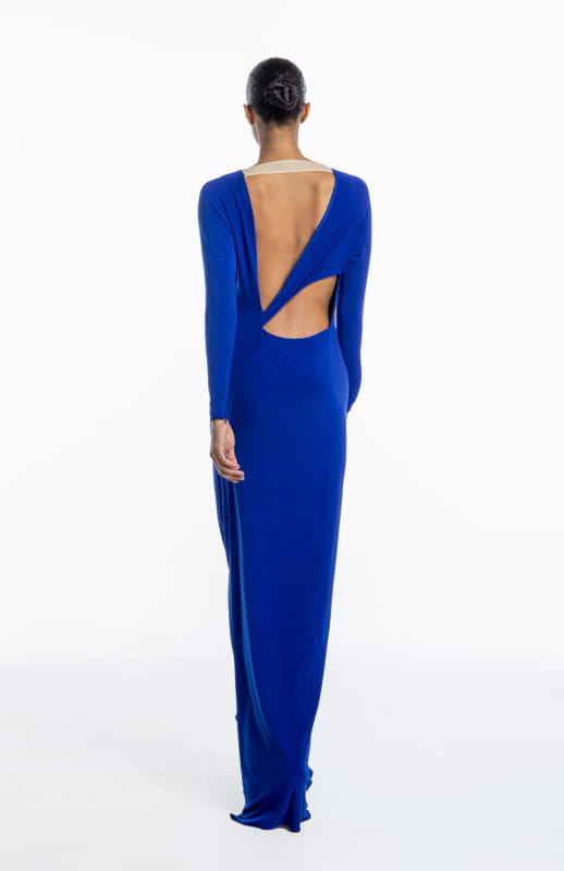 Promethea | Long Sleeve Open Back Dress - michail