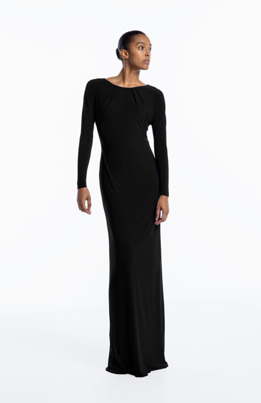 Promethea | Long Sleeve Open Back Dress - michail