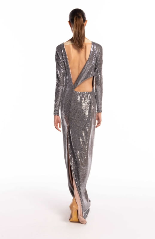 backless sequin dress