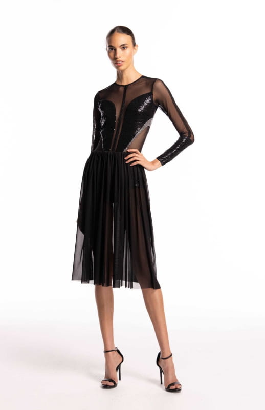 black sheer dress