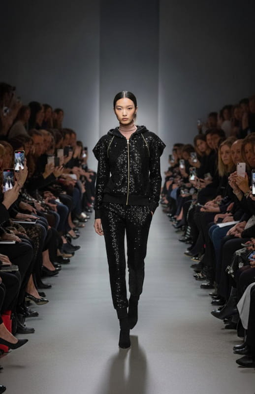 Saturn | Draped Sequin Hoodie - michail - Tops