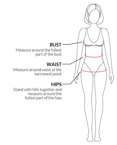 Woman’s body measurement guide for finding the perfect fit on the Choose the Perfect Fit page