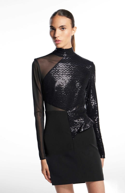 chic short black cocktail dress