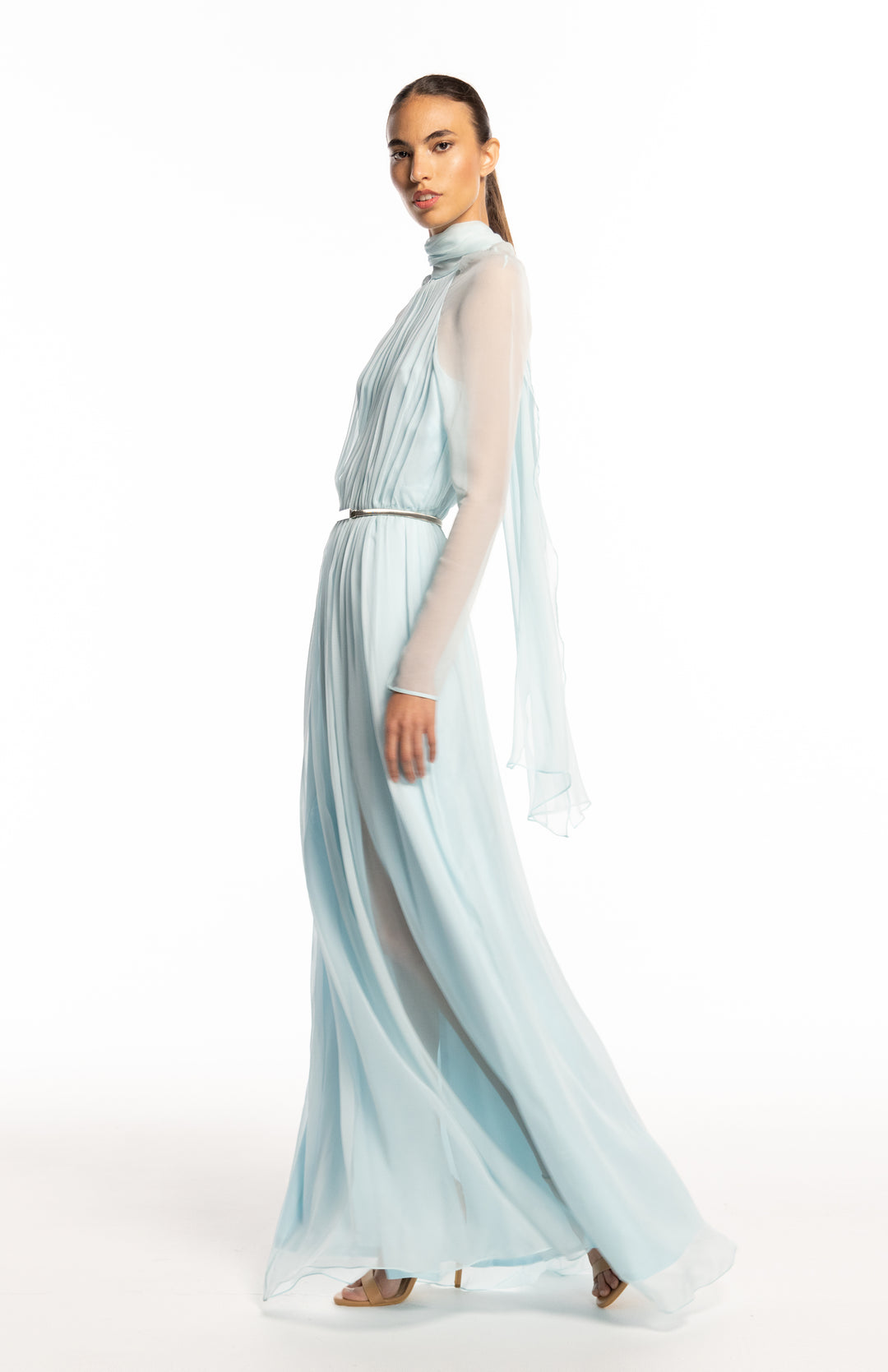 chic silk chiffon gown