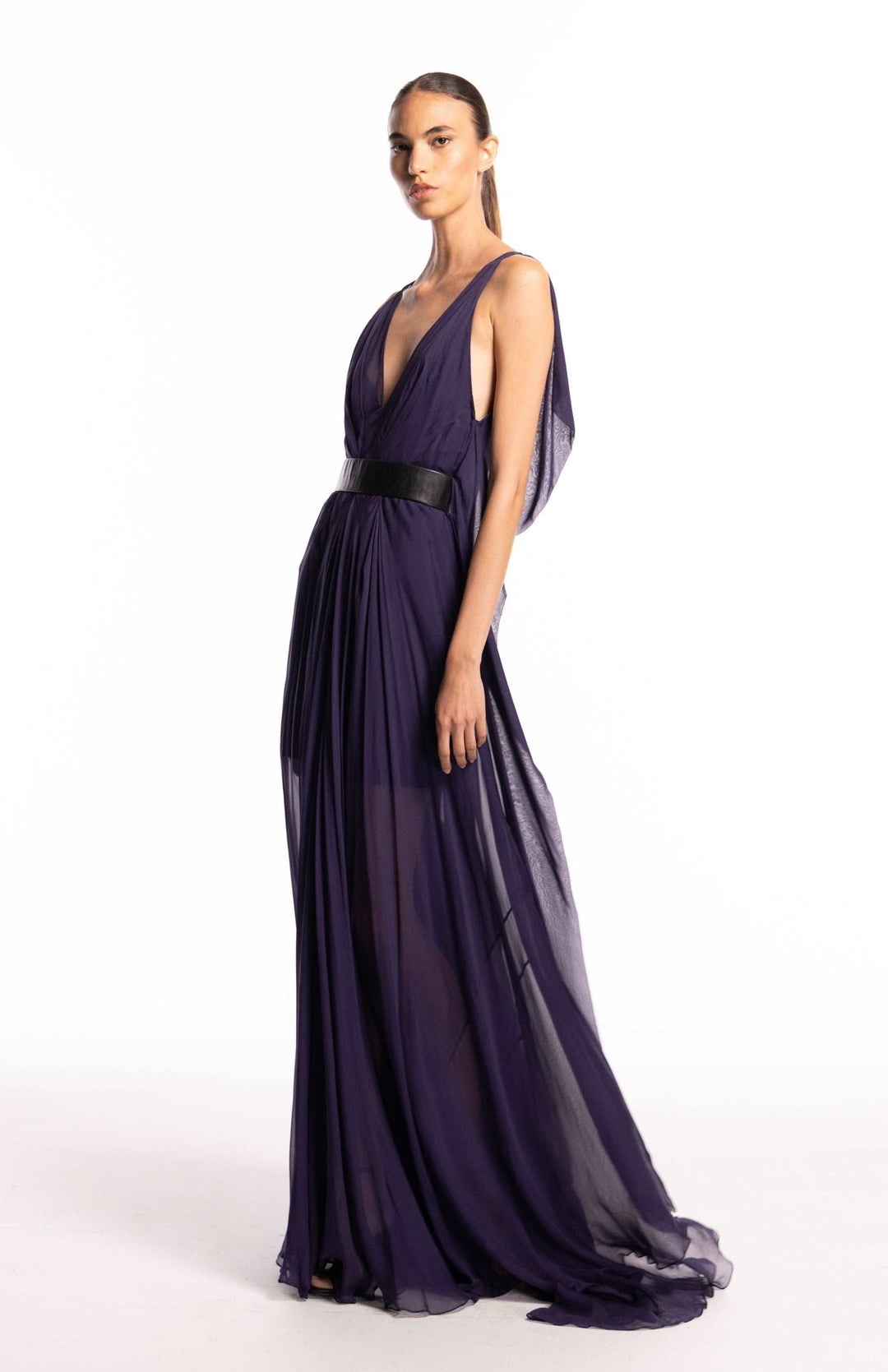 dramatic evening gown