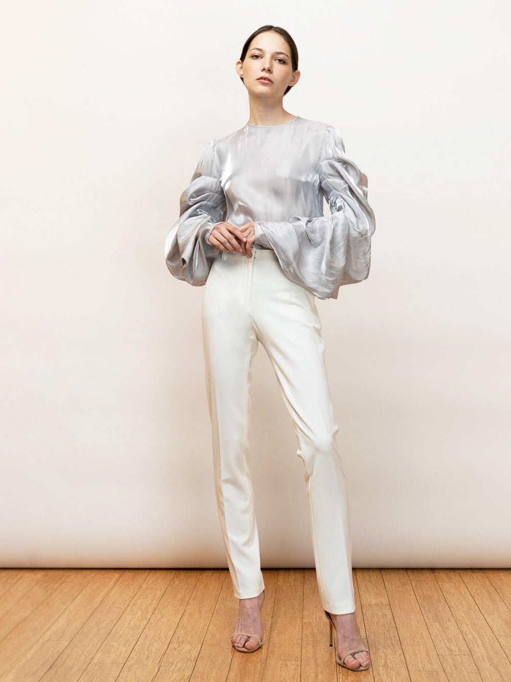 cigarette pants in off white
