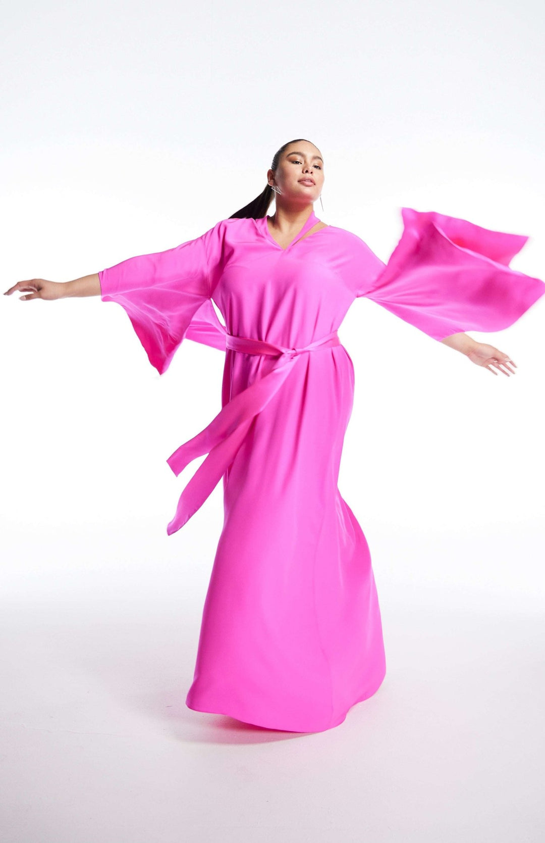 plus size silk gown