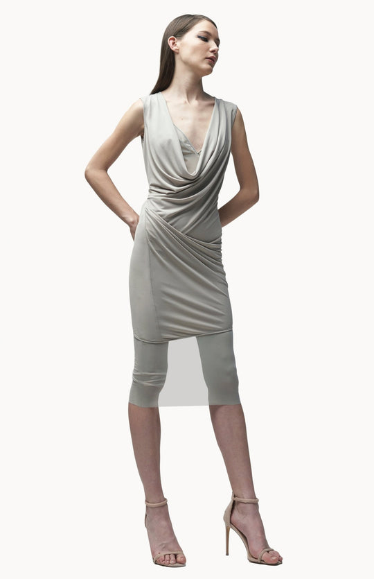 Iremia | Grecian Style | Draped Jersey Midi Dress - michail