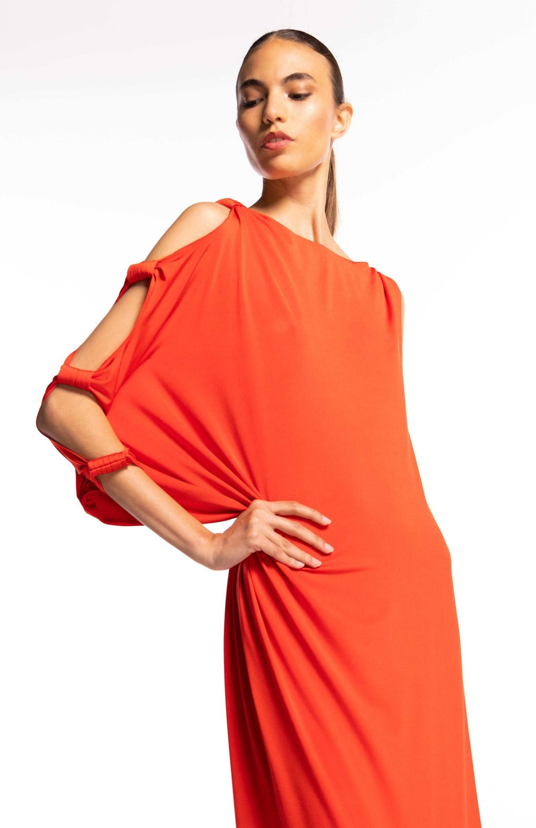 elegant orange dress