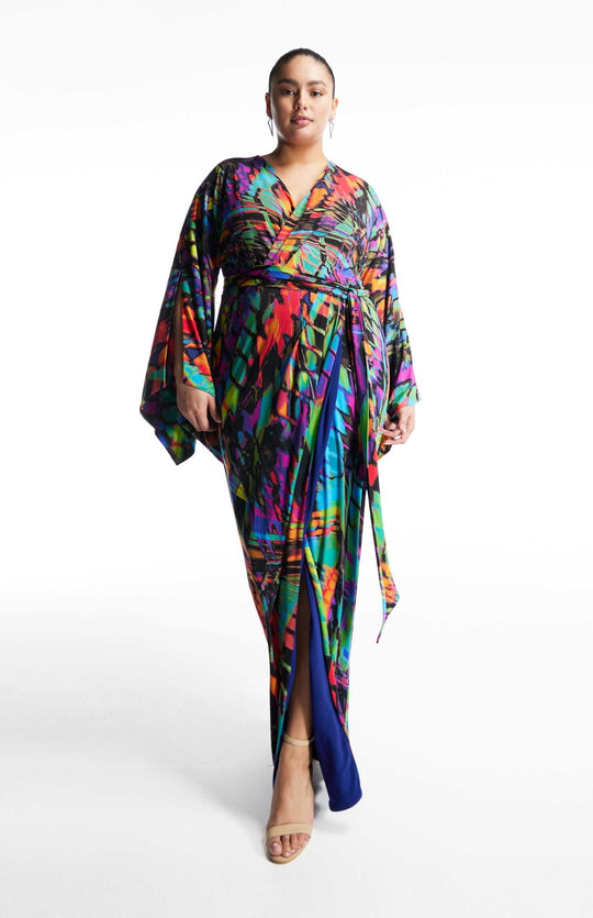 plus size printed gown