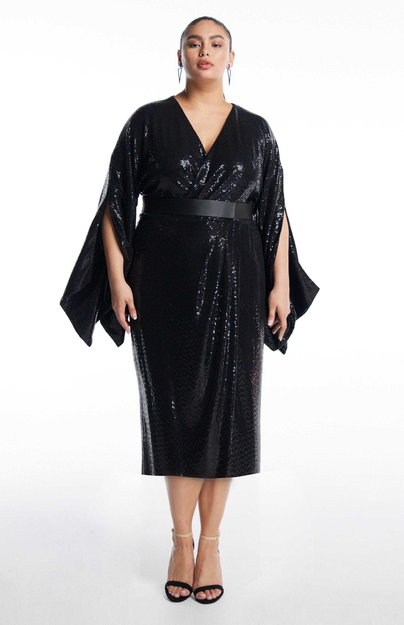 Sequin kimono sale dress plus size