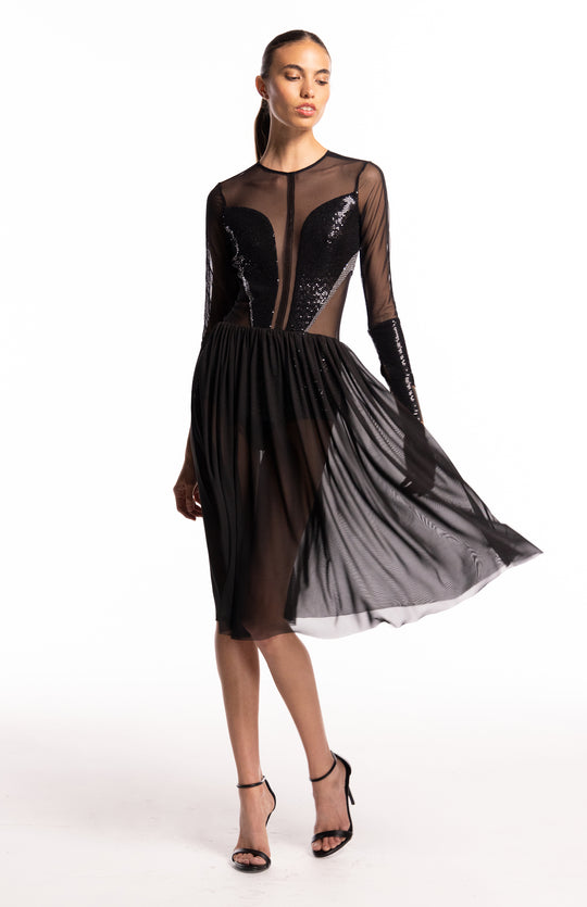 Salome | Elegant Sheer Cocktail Dress