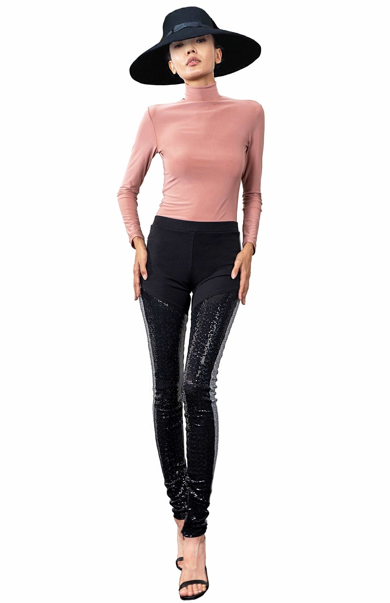 Flared Sequin Leggings - | Tezenis