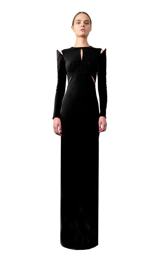 Askia | Long Sleeve Maxi Dress With Cutouts